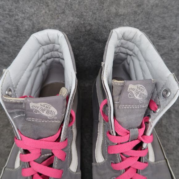 Vans Shoes Womens 9.5 Sk8 Hi Sneakers Casual High Top Trainer Skateboarding Grey - Picture 3 of 11